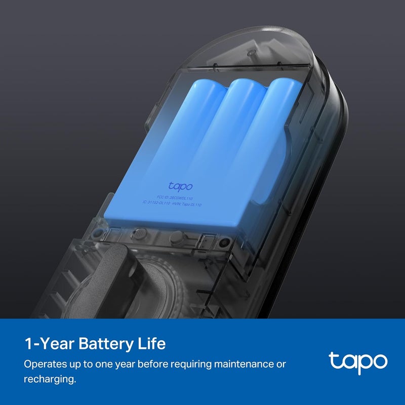 tapo TP-Link Smart Door Lock, Deadbolt | Keyless Entry, Fingerprint Recognition, Touchscreen Keypad & in-App Monitoring with Scheduled Access | 1-Year Rechargeable Battery | BHMA Grade 2 | DL110 - Image 4